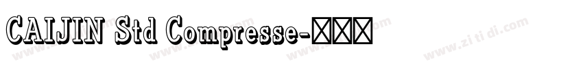 CAIJIN Std Compresse字体转换